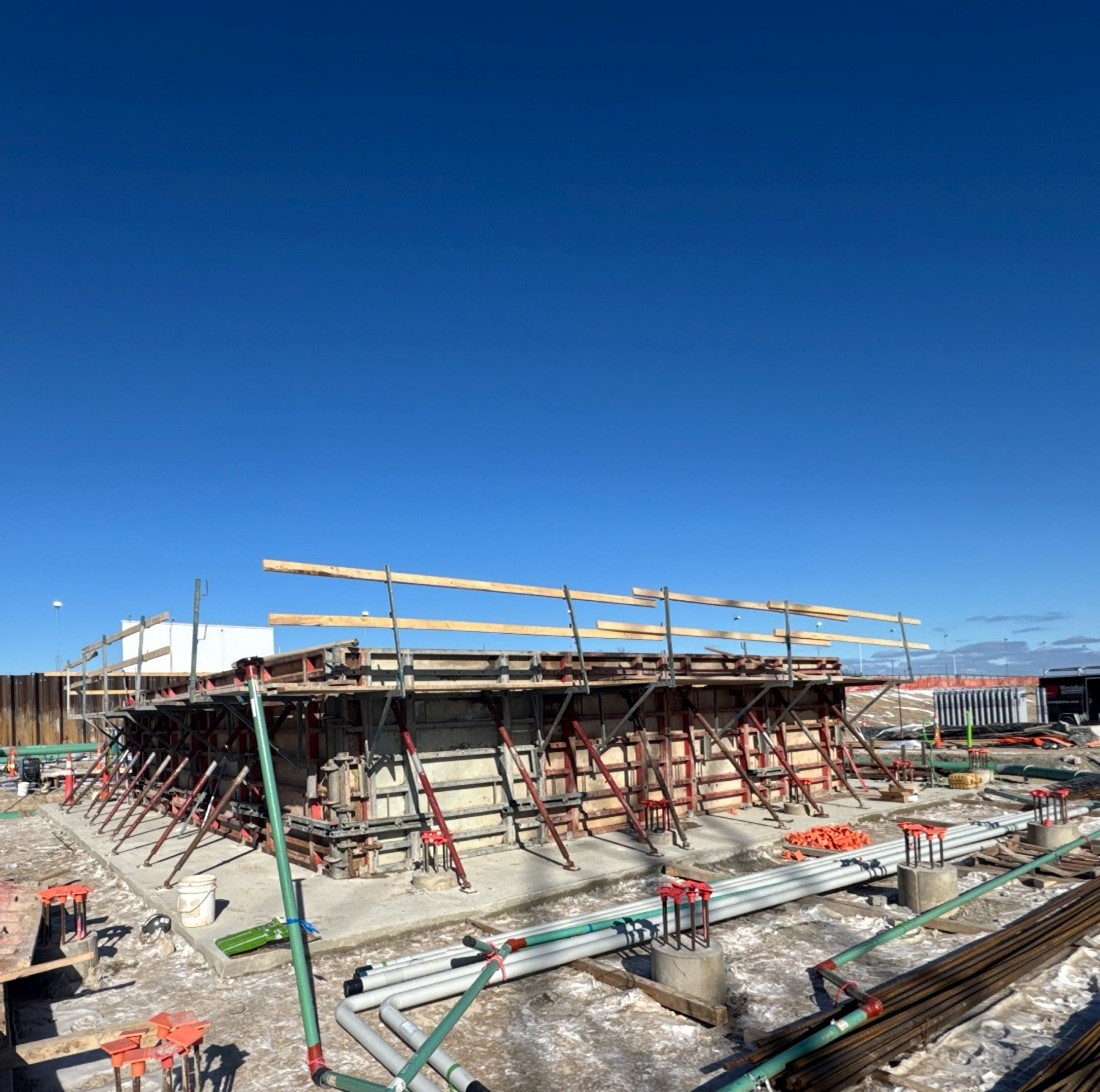 Exhaust stack foundation forming