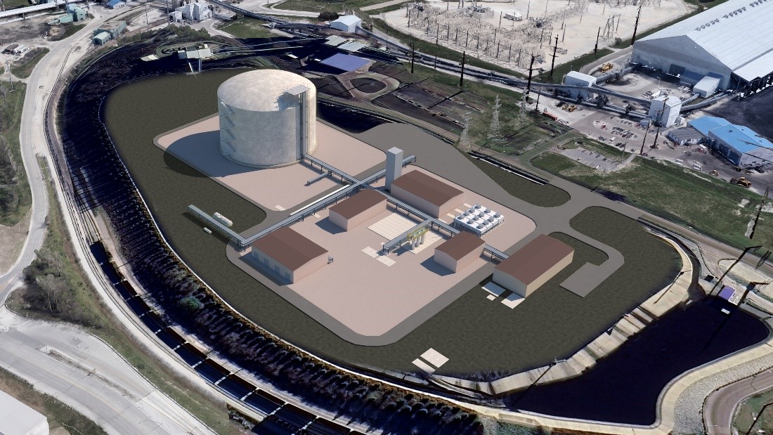 Artist rendering of LNG storage