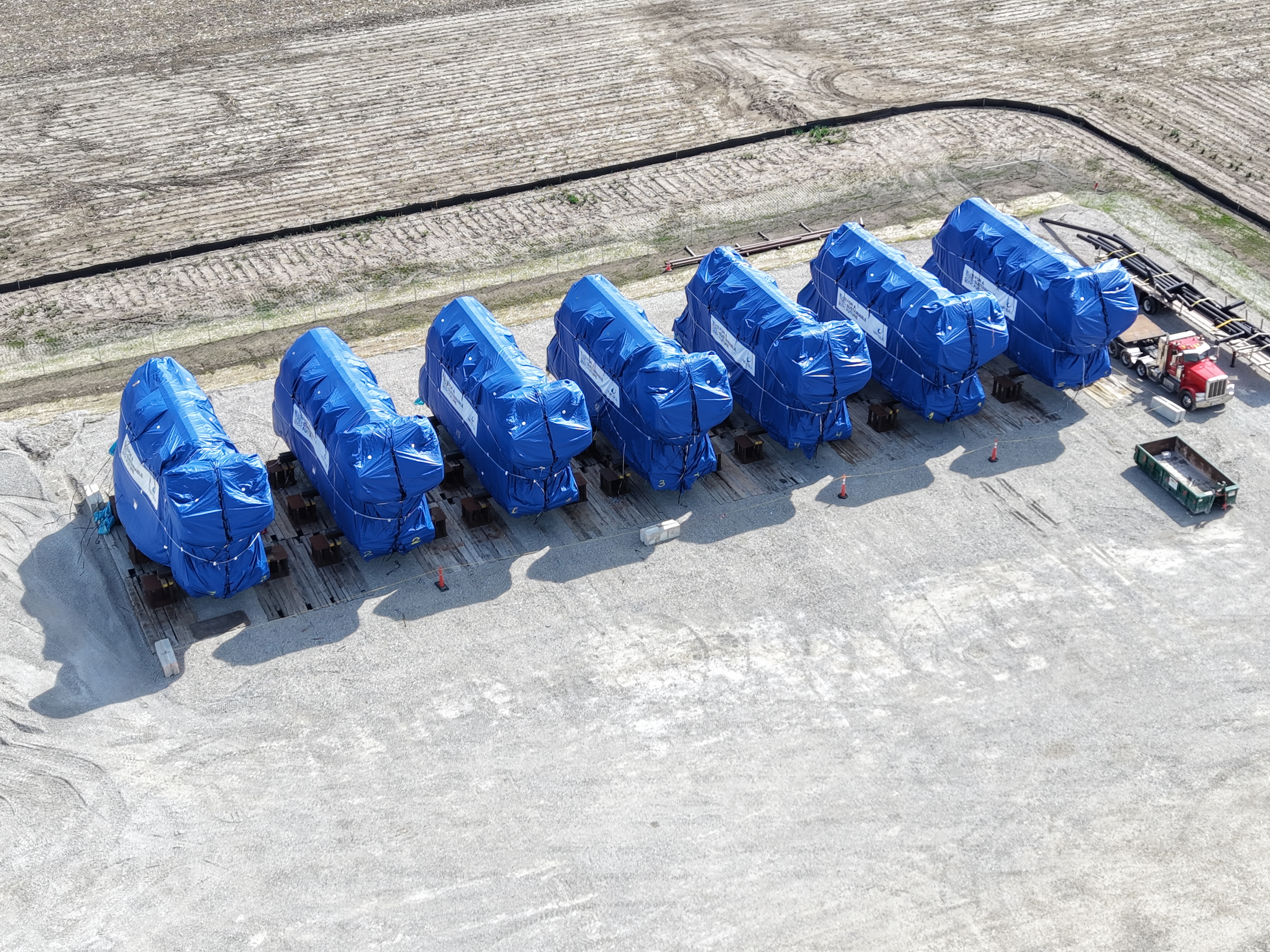 The units are staged on-site