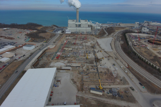 Aerial photo of CT construction taken Feb. 26, 2026