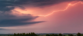 stormy sky with lightning