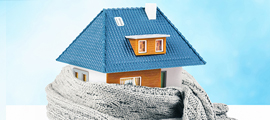 home wrapped in scarf