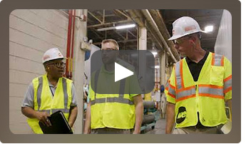 business energy efficiency services team video play