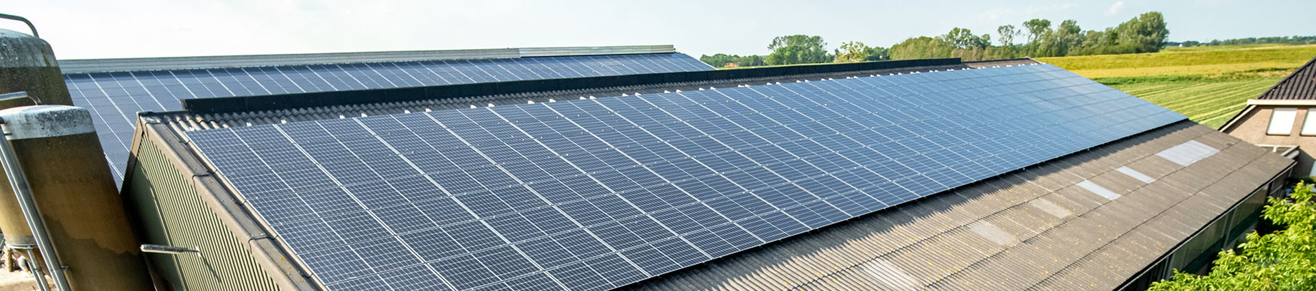 solar panels on farm roof